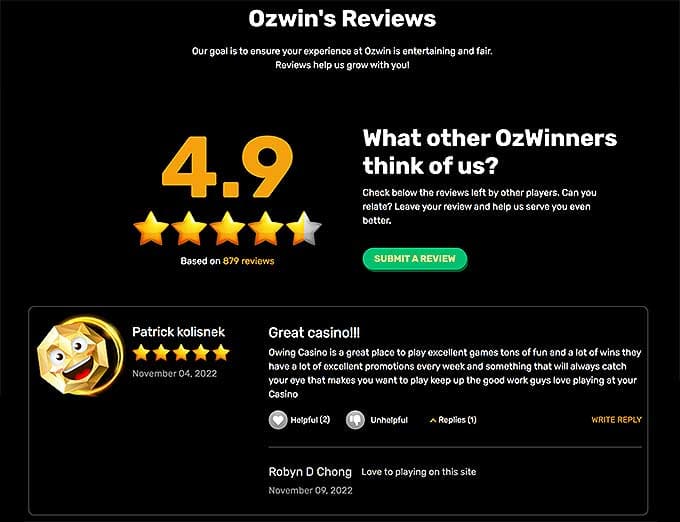 Australia Reviews of the mobile version of Ozwin Casino's online lobby Reviews of the mobile version of Ozwin Casino's online Aussie lobby